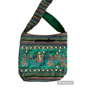 NWT Colorful Zippered Multi-Purpose Fabric Shoulder Tote.